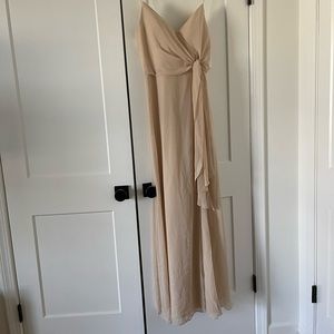 NWT Jenny Yoo Champange Luxe Chiffon Bridesmaid Dress Size 10